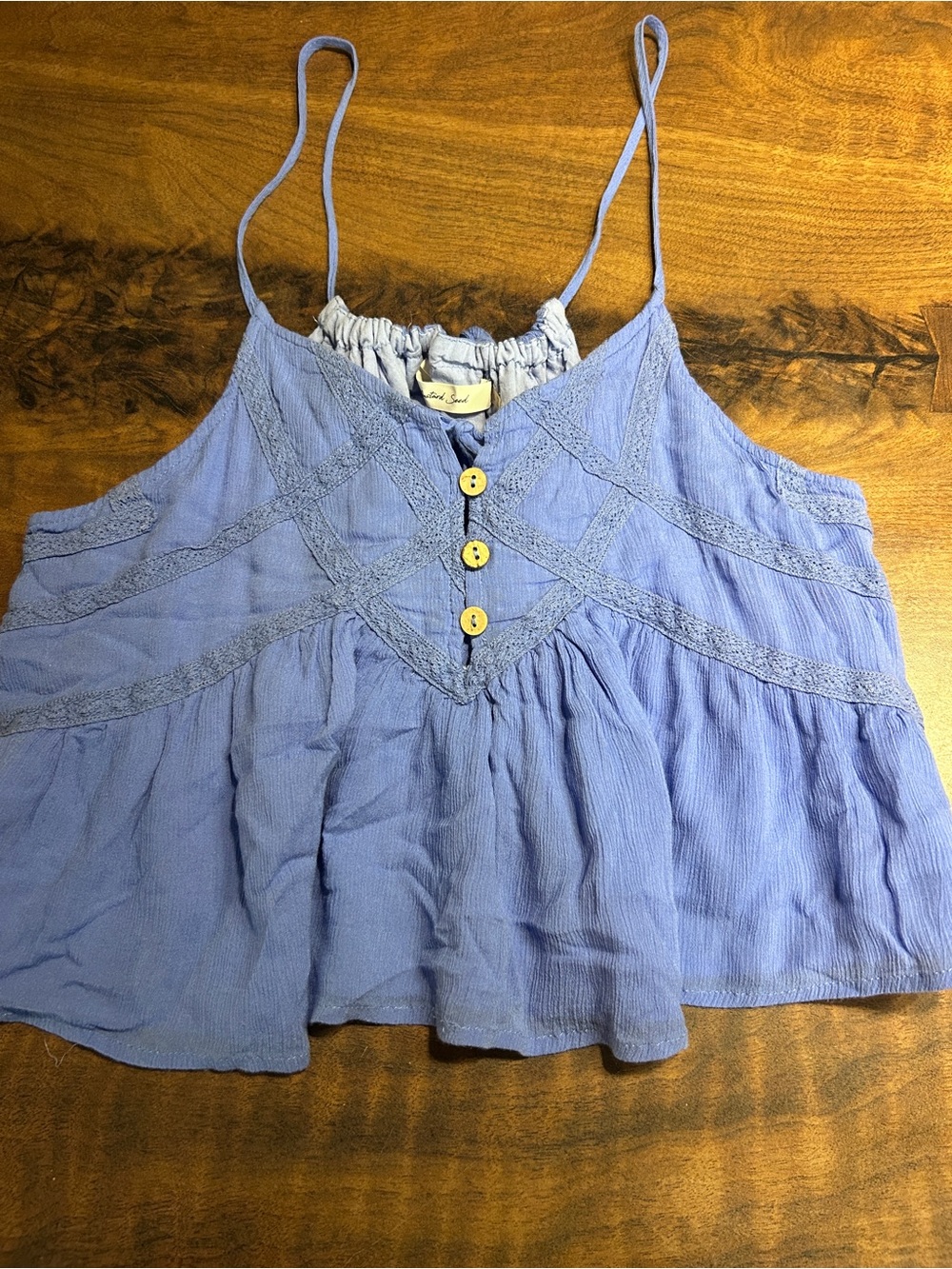 Mustard Seed Periwinkle Swing Babydoll Top